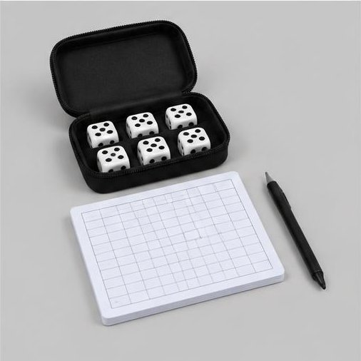 Würfelspiel-Set – KI-generiertes Beispiel der Ausrüstungsart, kein konkretes Amazon-Produkt