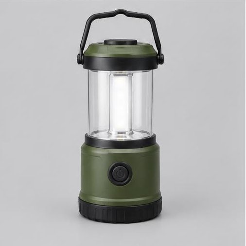 Campinglaterne LED – KI-generiertes Beispiel der Ausrüstungsart, kein konkretes Amazon-Produkt