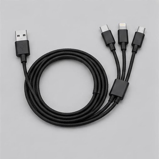 USB-Mehrfachkabel – KI-generiertes Beispiel der Ausrüstungsart, kein konkretes Amazon-Produkt